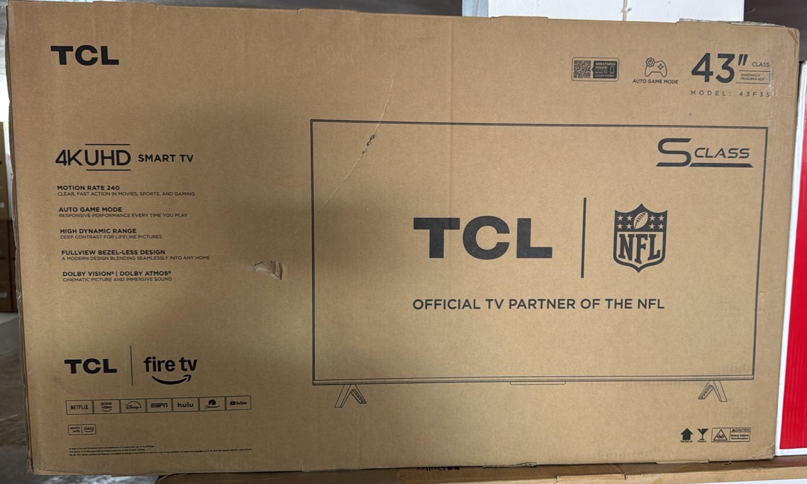 TCL - 43" Class F35 Series 4K UHD HDR LED Smart Fire TV 43F35 (2025)